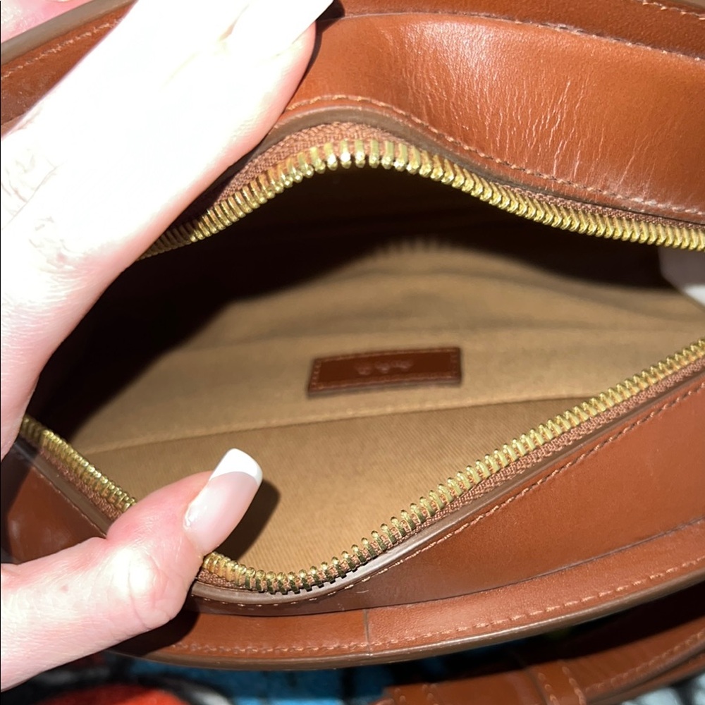A.P.C. Brown Leather Crescent Crossbody Bag - Picture 3 of 3